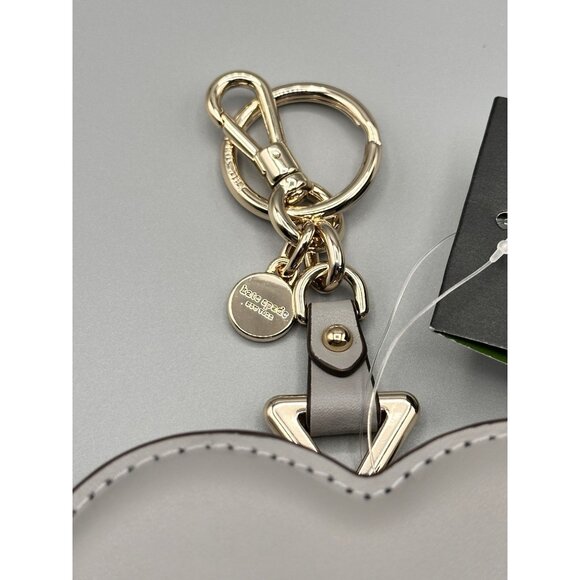 Kate Spade KK753 Liv Heart Coin Purse Bag Charm Smooth Nimbus Grey Leather NWT - Picture 2 of 15